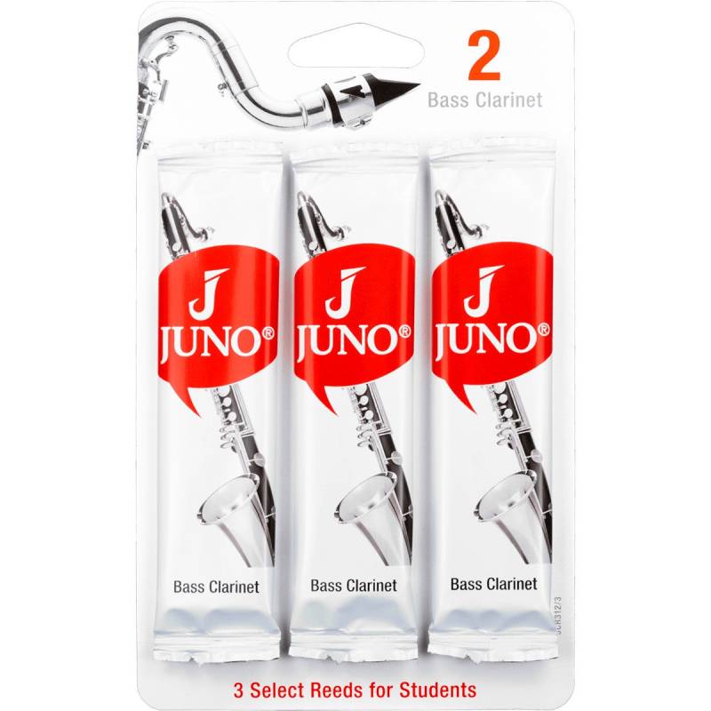 Vandoren Juno JCR312/3 Clarinette Basse 2 Bass Clarinet Reeds (Pack of 3) von Vandoren