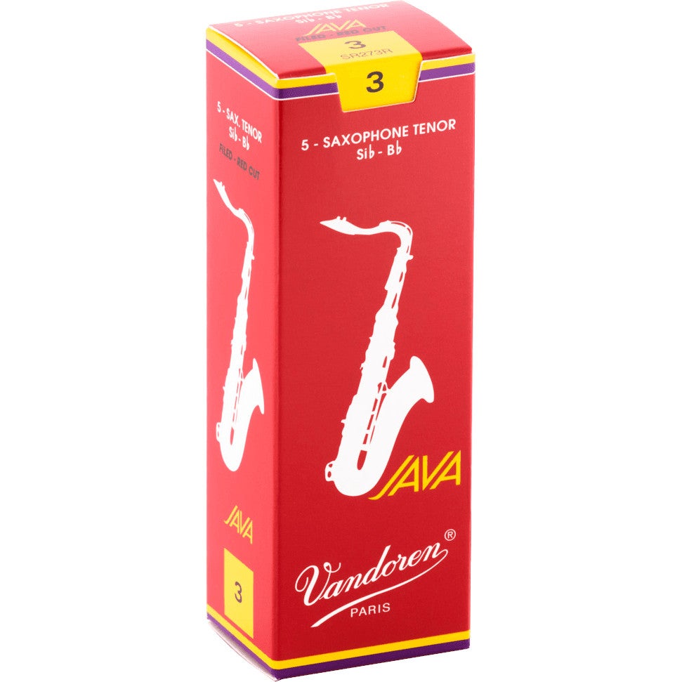 Vandoren SR273R Java Filed Red Cut Saxophone Tenor Reed (Pack of 5) von Vandoren