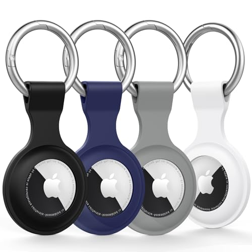 AirTag-Hülle für Apple, Anti-Verlust-Halter, Schlüsselanhänger, Kratzfeste Schutzhülle, Gehäuse-Zubehör (Schwarz + Weiß + Grau) AirTag-Hülle für Apple, Anti-Verlust-Halter, Schlüsselanhänger, Kratzfeste Schutzhülle, Gehäuse-Zubehör (Schwarz + Weiß + Grau) von Vanjua