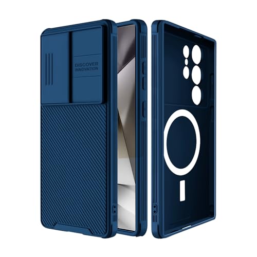 Handyhülle für Samsung Galaxy S25 Ultra Hülle, S25 Ultra Hülle Kameraschutz mit Slide Camera Kompatibel mit Mag-Safe Ultra Dünn Premium Bumper Hybrid Schutzhülle Galaxy S25 Ultra (Blau) von Vanki