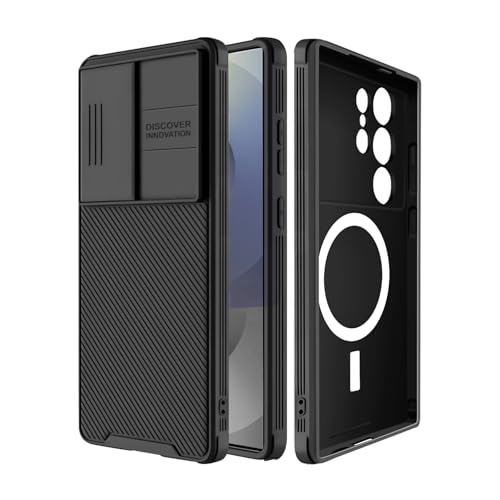 Handyhülle für Samsung Galaxy S25 Ultra Hülle, S25 Ultra Hülle Kameraschutz mit Slide Camera Kompatibel mit Mag-Safe Ultra Dünn Premium Bumper Hybrid Schutzhülle Galaxy S25 Ultra (Schwarz) von Vanki