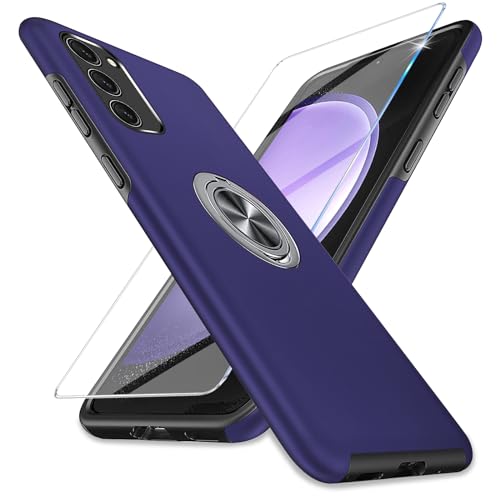 Vanki S23 FE Hülle mit Schutzfolie Outdoor Handyhülle 2023 Upgraded Schutzhülle für Samsung Galaxy S23 FE 5G Hülle Robust Case [Magnetisch Ring] Bumper Cover von Vanki