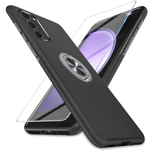 Vanki S23 FE Hülle mit Schutzfolie Outdoor Handyhülle 2023 Upgraded Schutzhülle für Samsung Galaxy S23 FE 5G Hülle Robust Case [Magnetisch Ring] Bumper Cover von Vanki