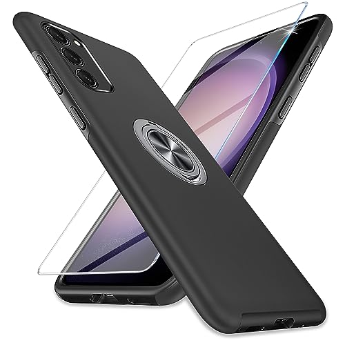 Vanki S23 Hülle mit Schutzfolie Outdoor Handyhülle 2023 Upgraded Schutzhülle für Samsung Galaxy S23 5G Hülle Robust Case [Magnetisch Ring] Bumper Cover (A) von Vanki