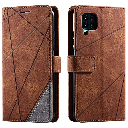 Vankii Kompatibel mit Huawei P40 Lite Hülle, Flip Wallet Handyhülle PU Leder Brieftasche Tasche Case Stoßfeste Schutzhülle [Kartenschlitzen] [Magnetverschluss] [Standfunktion] (Braun) von Vankii