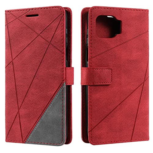 Vankii Kompatibel mit Motorola Moto G 5G Plus Hülle, Flip Wallet Handyhülle PU Leder Brieftasche Tasche Case Stoßfeste Schutzhülle [Kartenschlitzen] [Magnetverschluss] [Standfunktion] (Rot) von Vankii
