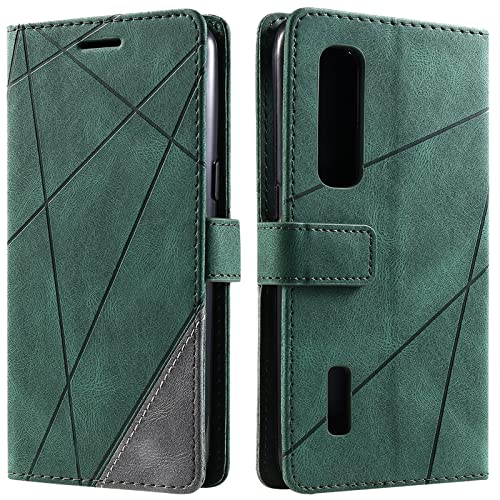 Vankii Kompatibel mit Oppo Find X2 Pro Hülle, Flip Wallet Handyhülle PU Leder Brieftasche Tasche Case Stoßfeste Schutzhülle [Kartenschlitzen] [Magnetverschluss] [Standfunktion] (Grün) von Vankii