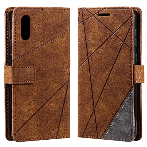 Vankii Kompatibel mit Samsung Galaxy A02 / M02 Hülle, Flip Wallet Handyhülle PU Leder Brieftasche Tasche Case Stoßfeste Schutzhülle [Kartenschlitzen] [Magnetverschluss] [Standfunktion] (Braun) von Vankii