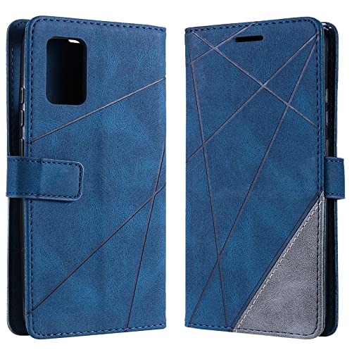 Vankii Kompatibel mit Samsung Galaxy A02S Hülle, Flip Wallet Handyhülle PU Leder Brieftasche Tasche Case Stoßfeste Schutzhülle [Kartenschlitzen] [Magnetverschluss] [Standfunktion] (Blau) von Vankii