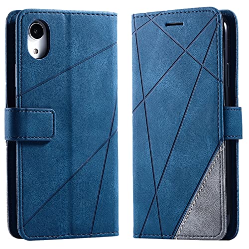 Vankii Kompatibel mit Samsung Galaxy A03 Core Hülle, Flip Wallet Handyhülle PU Leder Brieftasche Tasche Case Schutzhülle [Kartenschlitzen] [Magnetverschluss] [Standfunktion] (Blau) von Vankii