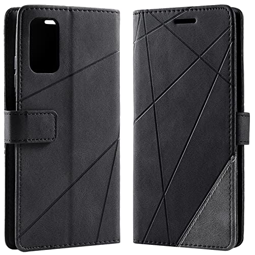 Vankii Kompatibel mit Samsung Galaxy A03 Hülle, Flip Wallet Handyhülle PU Leder Brieftasche Tasche Case Schutzhülle [Kartenschlitzen] [Magnetverschluss] [Standfunktion] (Schwarz) von Vankii