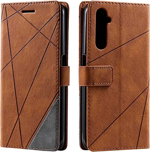 Vankii Kompatibel mit Samsung Galaxy A04S/ A04 Hülle, Flip Wallet Handyhülle PU Leder Brieftasche Tasche Case Stoßfeste Schutzhülle [Kartenschlitzen] [Magnetverschluss] [Standfunktion] (Braun) von Vankii