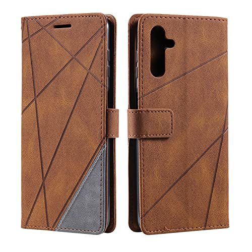 Vankii Kompatibel mit Samsung Galaxy A25 Hülle, Flip Handyhülle Wallet PU Leder Handyhülle Brieftasche Tasche Case Schutzhülle Klapphülle Klappbar Lederhülle Stoßfeste Handytasche (Braun) von Vankii