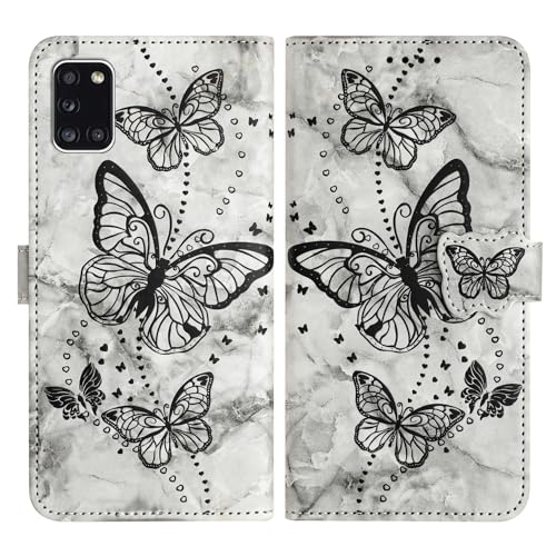 Vankii Kompatibel mit Samsung Galaxy A41 Hülle, Handyhülle für Samsung A41 Hülle Wallet Leder Kartenfach Standfunktion Schutzhülle für Galaxy A41 Hülle Flip Case Cover Klapphülle (Grau) von Vankii