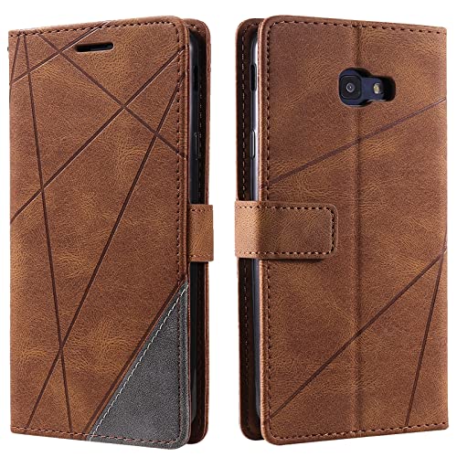 Vankii Kompatibel mit Samsung Galaxy J4 Plus 2018 Hülle, Flip Wallet Handyhülle PU Leder Brieftasche Tasche Case Stoßfeste Schutzhülle [Kartenschlitzen] [Magnetverschluss] [Standfunktion] (Braun) von Vankii