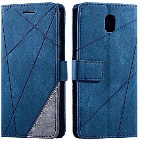 Vankii Kompatibel mit Samsung Galaxy J530 / J5 2017 Hülle, Flip Wallet Handyhülle PU Leder Brieftasche Tasche Case Stoßfeste Schutzhülle [Kartenschlitzen] [Magnetverschluss] [Standfunktion] (Blau) von Vankii