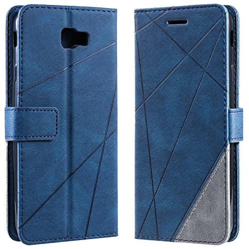 Vankii Kompatibel mit Samsung Galaxy J7 Prime Hülle, Flip Wallet Handyhülle PU Leder Brieftasche Tasche Case Stoßfeste Schutzhülle [Kartenschlitzen] [Magnetverschluss] [Standfunktion] (Blau) von Vankii