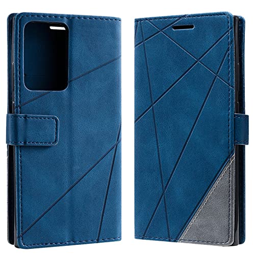 Vankii Kompatibel mit Samsung Galaxy Note 20 Ultra Hülle, Flip Wallet Handyhülle PU Leder Brieftasche Tasche Case Schutzhülle [Kartenschlitzen] [Magnetverschluss] [Standfunktion] (Blau) von Vankii