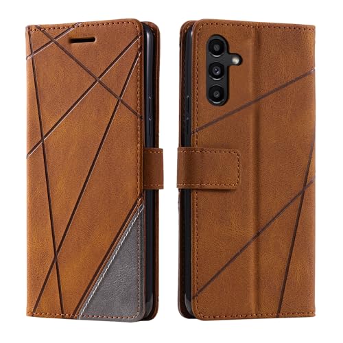 Vankii Kompatibel mit Samsung Galaxy S24 Hülle, Flip Handyhülle Wallet PU Leder Handyhülle Brieftasche Tasche Case Schutzhülle Klapphülle Klappbar Lederhülle Stoßfeste Handytasche (Braun) von Vankii
