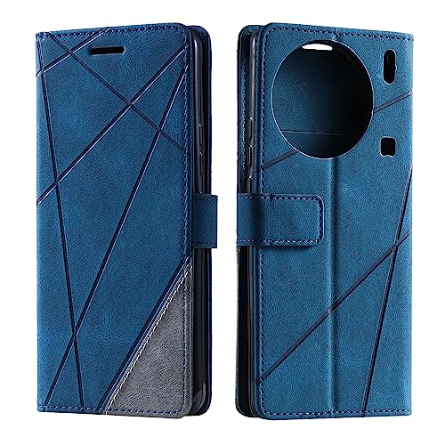 Vankii Kompatibel mit Vivo X90 Pro Plus 5G Hülle, Handyhülle Vivo X90 Pro Plus 5G, Flip Wallet PU Leder Brieftasche Tasche Case Klapphülle Klappbar Schutzhülle Lederhülle Handytasche(Blau) von Vankii