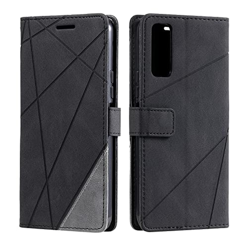 Vankii Kompatibel mit Vivo Y72 5G /Y52 5G/ iQoo Z3 Hülle, Handyhülle Vivo Y72 5G /Y52 5G/ iQoo Z3, Wallet PU Leder Brieftasche Tasche Case Schutzhülle Klapphülle Klappbar Lederhülle(Schwarz) von Vankii