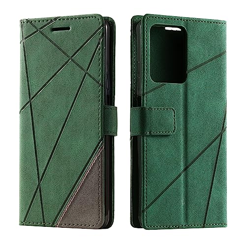 Vankii Kompatibel mit Xiaomi Redmi Note 12 4G Hülle, Handyhülle Xiaomi Redmi Note 12 4G, Flip Wallet PU Leder Brieftasche Tasche Case Klapphülle Klappbar Schutzhülle Lederhülle Handytasche (Grün) von Vankii