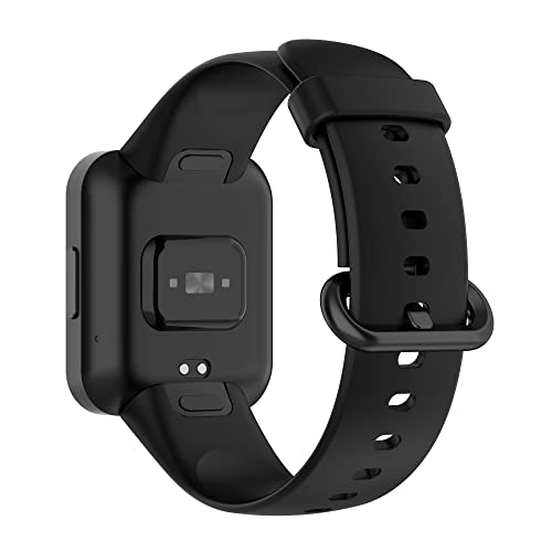 Vanrain Armband für Xiaomi MI Watch Lite/Watch Lite 2 / Redmi Watch/Watch 2 / Watch 2 lite/Horloge 2 Smartwatch, Weiche Silikon Armbänder Sport Ersatz Uhrenarmband Herren Damen, Schwarz von Vanrain