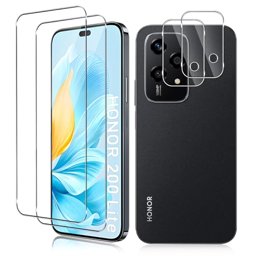 Vanrain Schutzfolie für Panzerglas für Honor 200 Lite 5G, 2+2 Stück Panzer Schutz Glas und Kameraschutz, 9H Härte Schutzglas HD Klar Anti-Kratze Bläschenfrei Vanrain Schutzfolie für Panzerglas für Honor 200 Lite 5G, 2+2 Stück Panzer Schutz Glas und Kameraschutz, 9H Härte Schutzglas HD Klar Anti-Kratze Bläschenfrei von Vanrain