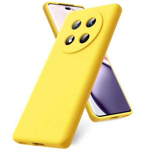 Vansdon Hülle kompatibel mit Honor Magic 7 lite Hülle, weiche TPU Flüssigsilikonhülle, stoßfestem Gummi Silikongel Fall-Gelb von Vansdon