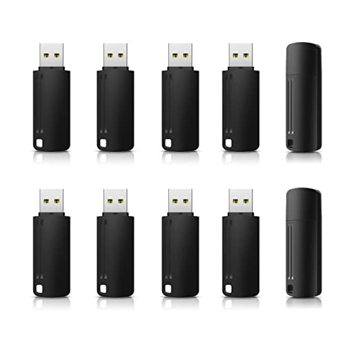USB Stick 16GB 10 Stück Set, Vansuny USB Stick 16GB 2.0 10er Pack, Speicherstick 16GB mit Kappe für Laptop/PC/TV/Autoradio(16GB,Schwarz) von Vansuny