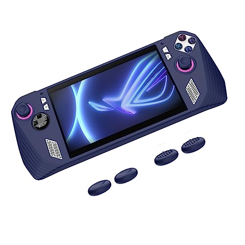 Silikon Schutzhülle für ROG Ally Gaming Konsole, 2023 Neue Silikon Schutzhülle Protector Case für ROG Ally Gamings Handheld Zubehör (D)), Blau Schwarz Rot Weiß Gelb Grün, Nein von Vansza