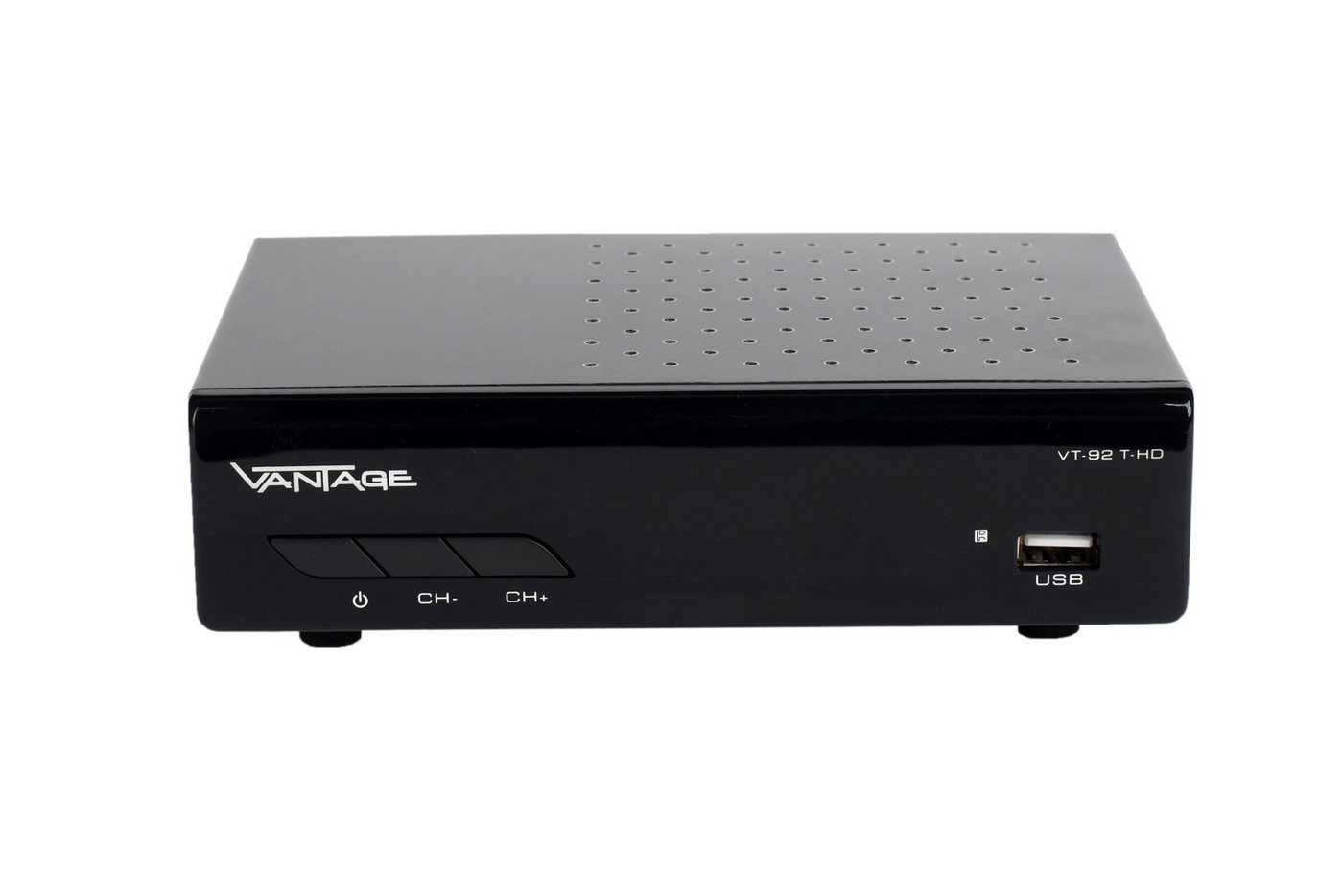 Vantage VT-92 DVB-T2 HD Receiver (1080p Full HDTV, USB, HDMI, SCART, Coaxial, 12 V) von Vantage