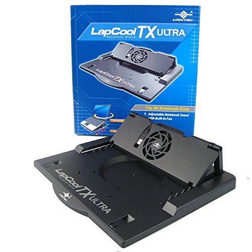 Vantec LapCool TX LPC-460TX Verstellbarer Notebook-Ständer mit integriertem Lüfter (schwarz) von Vantec
