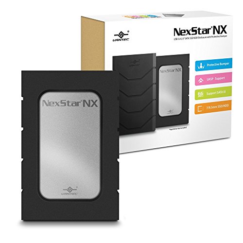Vantec NexStar CX NST-200S2-BK externes Festplattengehäuse 6,4 cm (2,5 Zoll), SATA auf USB 2.0, schwarz Silber Silber 2.5" von Vantec