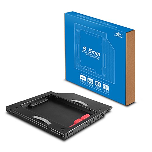 Vantec SSD/HDD Aluminium Caddy für 9,5 mm ODD Laptop Drive Bay (MRK-HC95A-BK) von Vantec