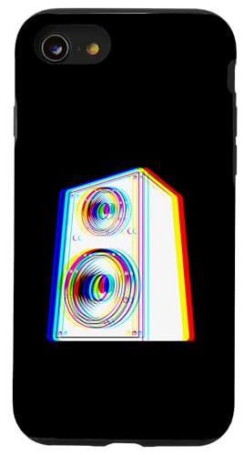 EDM Music Trippy Retro Lautsprecher Vaporwave Techno Rave Party Hülle für iPhone SE (2020) / 7 / 8 von Vaporwave Style EDM Music Optical Illusion Designs