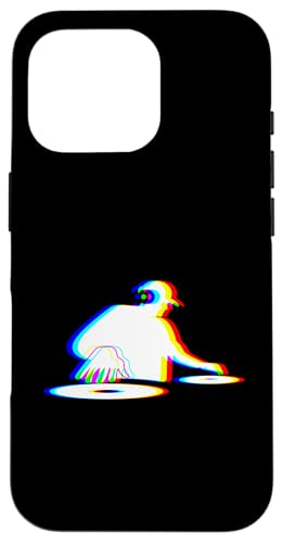 EDM-Musik Trippy DJ-Mixing Records Vaporwave Techno Rave Hülle für iPhone 16 Pro von Vaporwave Style EDM Music Optical Illusion Designs