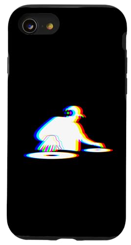 EDM-Musik Trippy DJ-Mixing Records Vaporwave Techno Rave Hülle für iPhone SE (2020) / 7 / 8 von Vaporwave Style EDM Music Optical Illusion Designs