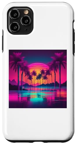 Retro 1990er Vaporwave Palm Tree Beach Sunset, 1980's Beach Hülle für iPhone 11 Pro Max von Vaporwaves and Cool Dayz Garb