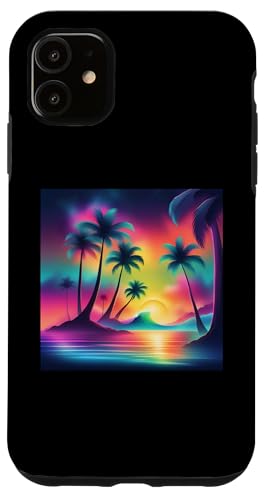 Retro 1990er Vaporwave Palm Tree Beach Sunset, 1980's Beach Hülle für iPhone 11 Retro 1990er Vaporwave Palm Tree Beach Sunset, 1980's Beach Hülle für iPhone 11 von Vaporwaves and Cool Dayz Garb