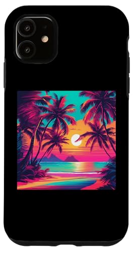 Retro 1990er Vaporwave Palm Tree Beach Sunset, 1980's Beach Hülle für iPhone 11 Retro 1990er Vaporwave Palm Tree Beach Sunset, 1980's Beach Hülle für iPhone 11 von Vaporwaves and Cool Dayz Garb