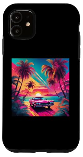 Retro 1990er Vaporwave Palm Tree Beach Sunset, 1980's Beach Hülle für iPhone 11 Retro 1990er Vaporwave Palm Tree Beach Sunset, 1980's Beach Hülle für iPhone 11 von Vaporwaves and Cool Dayz Garb