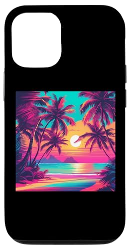 Retro 1990er Vaporwave Palm Tree Beach Sunset, 1980's Beach Hülle für iPhone 12/12 Pro Retro 1990er Vaporwave Palm Tree Beach Sunset, 1980's Beach Hülle für iPhone 12/12 Pro von Vaporwaves and Cool Dayz Garb