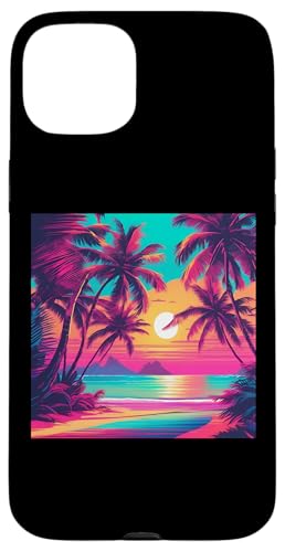 Retro 1990er Vaporwave Palm Tree Beach Sunset, 1980's Beach Hülle für iPhone 15 Plus Retro 1990er Vaporwave Palm Tree Beach Sunset, 1980's Beach Hülle für iPhone 15 Plus von Vaporwaves and Cool Dayz Garb