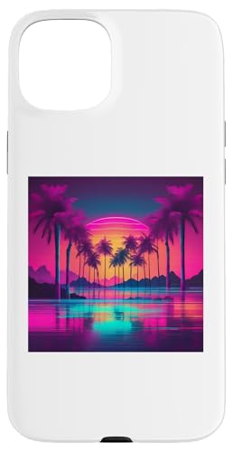 Retro 1990er Vaporwave Palm Tree Beach Sunset, 1980's Beach Hülle für iPhone 15 Plus Retro 1990er Vaporwave Palm Tree Beach Sunset, 1980's Beach Hülle für iPhone 15 Plus von Vaporwaves and Cool Dayz Garb