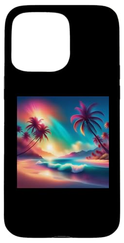 Retro 1990er Vaporwave Palm Tree Beach Sunset, 1980's Beach Hülle für iPhone 15 Pro Max Retro 1990er Vaporwave Palm Tree Beach Sunset, 1980's Beach Hülle für iPhone 15 Pro Max von Vaporwaves and Cool Dayz Garb
