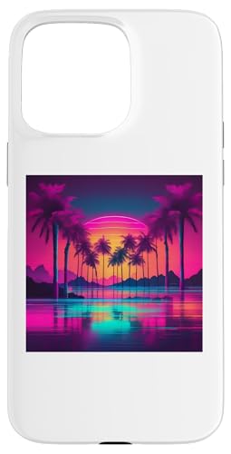 Retro 1990er Vaporwave Palm Tree Beach Sunset, 1980's Beach Hülle für iPhone 15 Pro Max Retro 1990er Vaporwave Palm Tree Beach Sunset, 1980's Beach Hülle für iPhone 15 Pro Max von Vaporwaves and Cool Dayz Garb