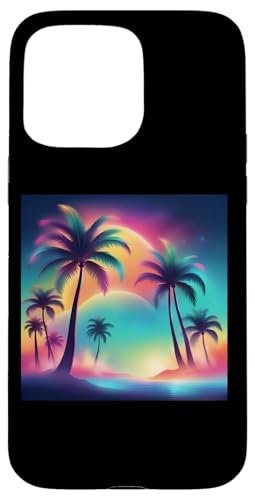 Retro 1990er Vaporwave Palm Tree Beach Sunset, 1980's Beach Hülle für iPhone 15 Pro Max Retro 1990er Vaporwave Palm Tree Beach Sunset, 1980's Beach Hülle für iPhone 15 Pro Max von Vaporwaves and Cool Dayz Garb