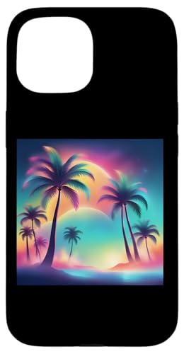 Retro 1990er Vaporwave Palm Tree Beach Sunset, 1980's Beach Hülle für iPhone 15 Retro 1990er Vaporwave Palm Tree Beach Sunset, 1980's Beach Hülle für iPhone 15 von Vaporwaves and Cool Dayz Garb