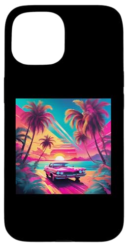 Retro 1990er Vaporwave Palm Tree Beach Sunset, 1980's Beach Hülle für iPhone 15 Retro 1990er Vaporwave Palm Tree Beach Sunset, 1980's Beach Hülle für iPhone 15 von Vaporwaves and Cool Dayz Garb
